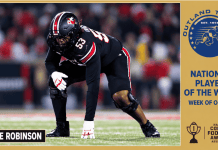 Louisville’s Robinson is Outland Trophy National Player of the Week